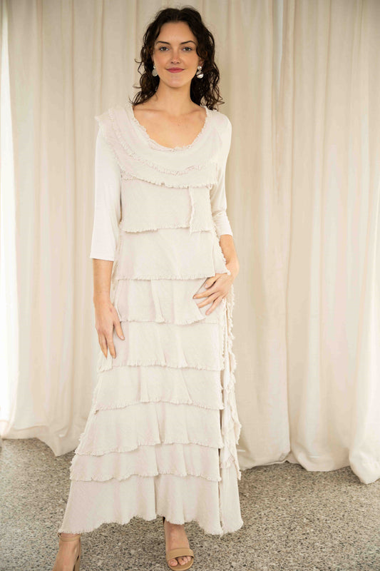 Rubi Layered Dress | Beige