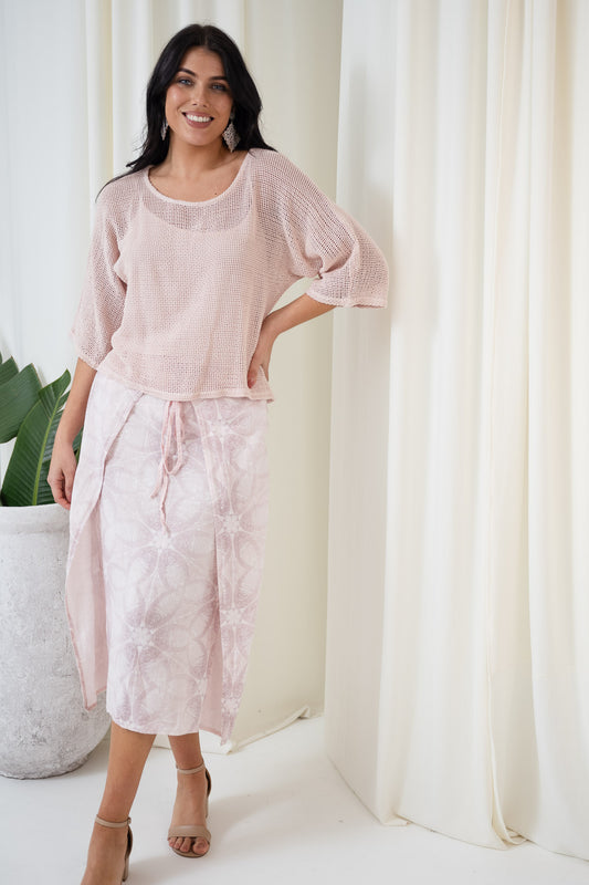 Portofino Mesh Top Set | Pink
